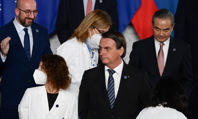 O presidente Jair Bolsonaro durante reunião de cúpula do G20, na Itália, no último sábado