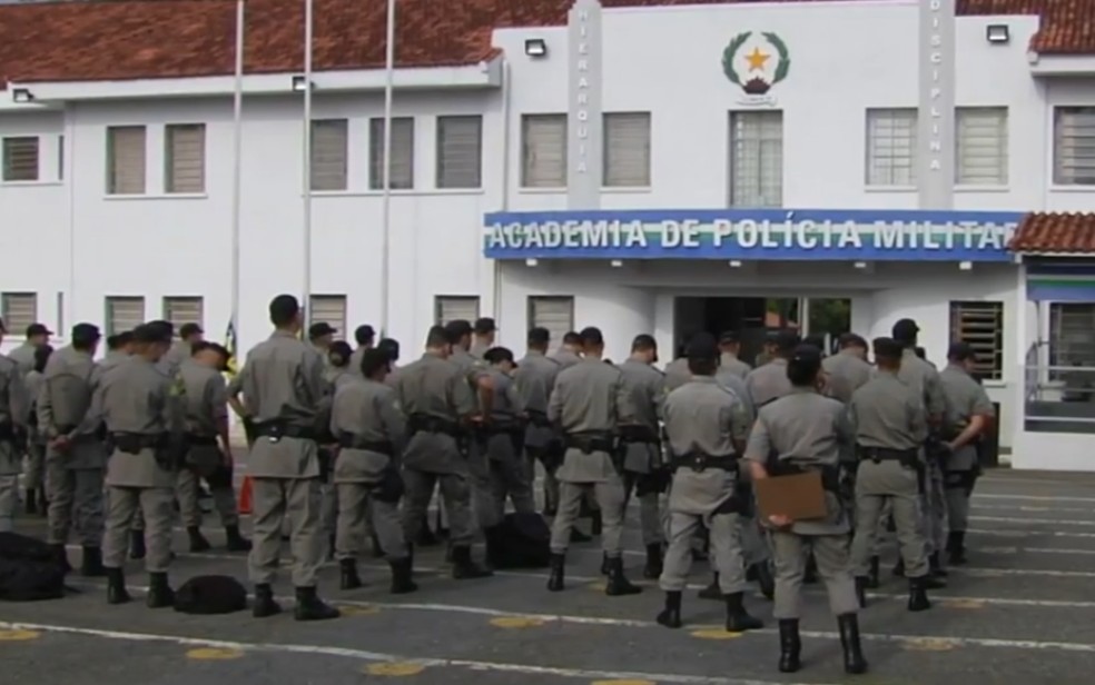 Academia de Policia Militar  — Foto: Reprodução/TV Anhanguera