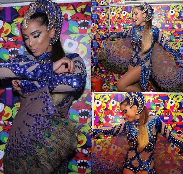 Anitta se apresenta como musa de escola de samba carioca (Foto: Reprodução Instagram)