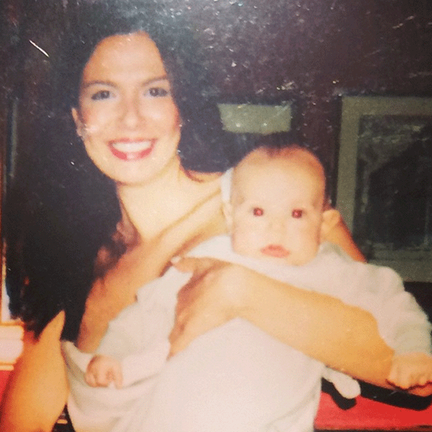 Luciana Gimenez e Lucas quando bebê (Foto: Reprodução/ Instagram)