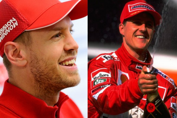 Sebastian Vettel e Michael Schumacher (Foto: Getty Images)