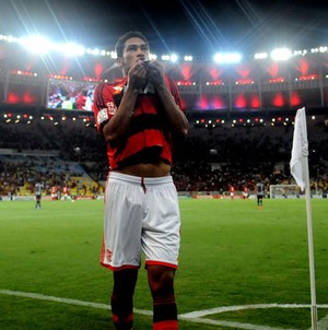 Hernane, Flamengo x Emelec (Foto: André Durão)