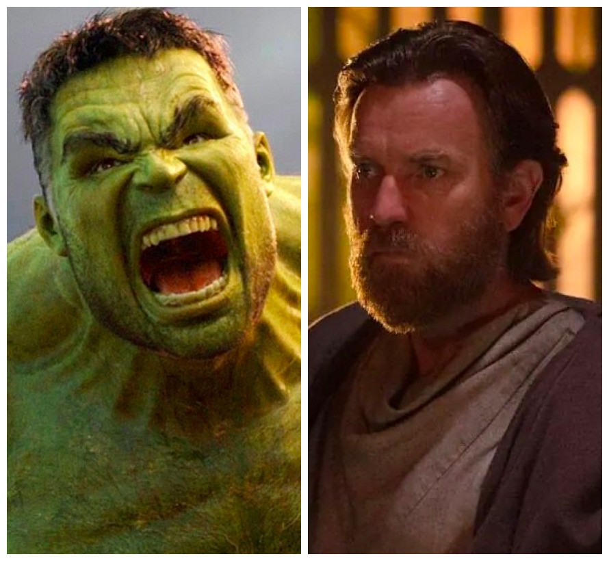 Mark Ruffalo como Hulk e Ewan McGregor como Obi-Wan Kenobi (Foto: Reprodução)