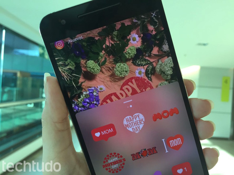 Stickers do Instagram para o Dia das Mães (Foto: Gabrielle Lancellotti/TechTudo)
