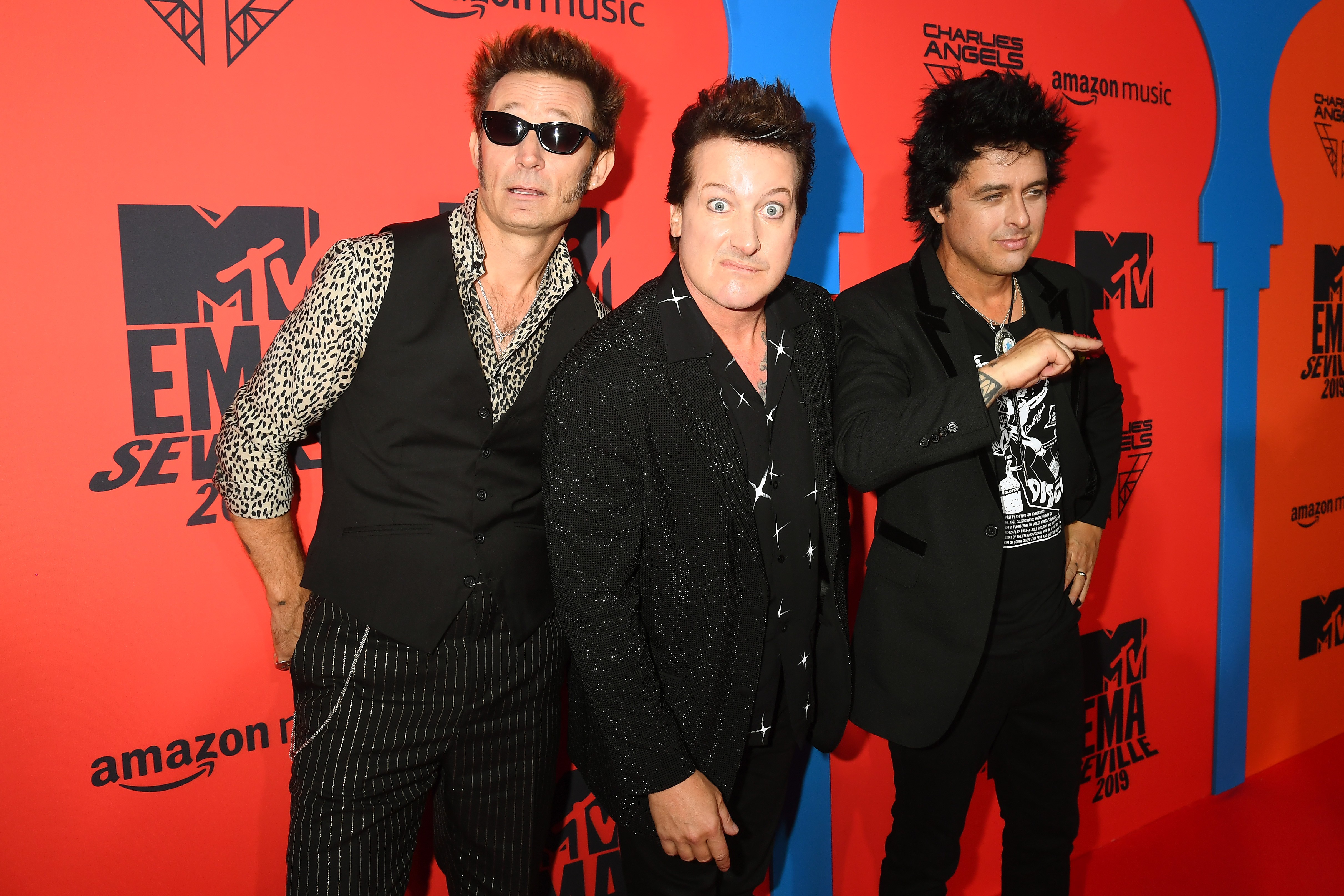 Mike Dirnt, Tre Cool e Billie Joe Armstrong do Green Day (Foto: Getty Images)