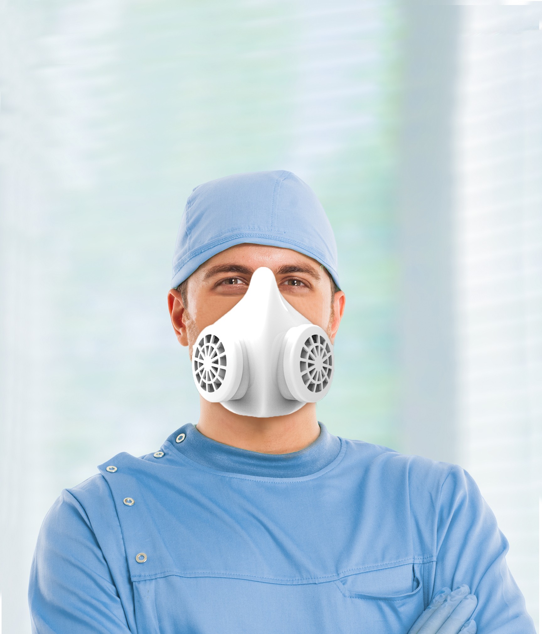 Máscara desenvolvida por startups é reutilizável e oferece maior proteção contra novo coronavírus (Foto: Divulgação)