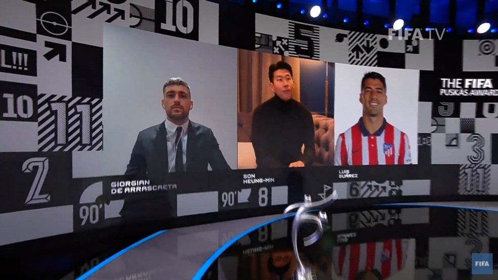 Arrascaeta no Fifa The Best — Foto: Reprodução Fifa TV