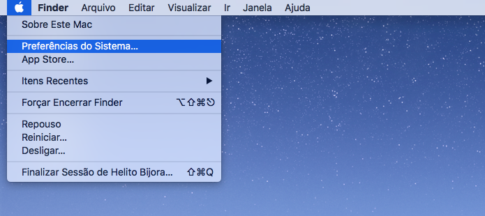Abra as configurações do OS X (Foto: Reprodução/Helito Bijora) 