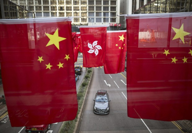 Bandeiras da China ; PIB da China ; economia chinesa ;  (Foto: Jerome Favre/EFE)