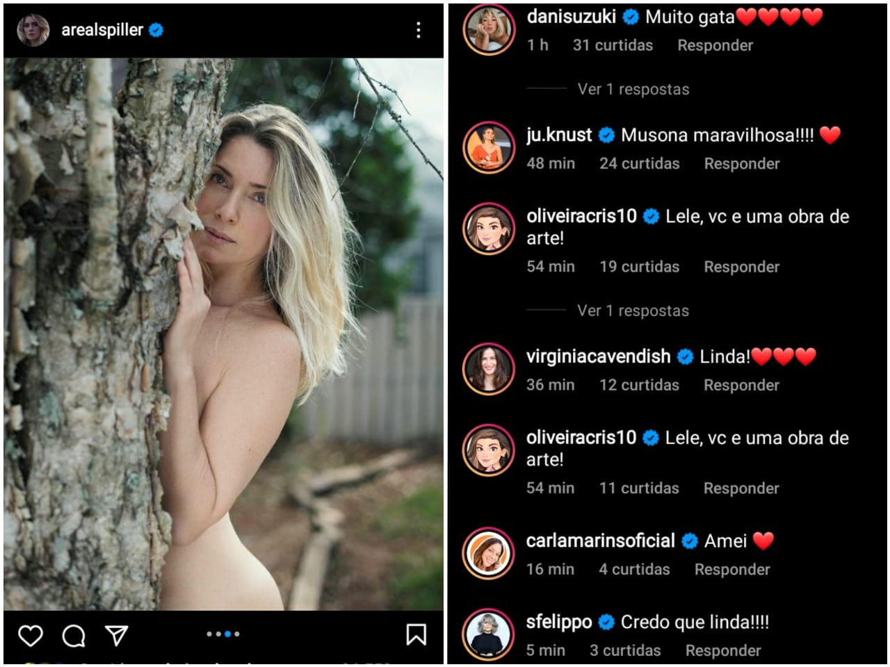 Letícia Spiller recebe elogios de amigas famosas (Foto: Reprodução/Instagram)