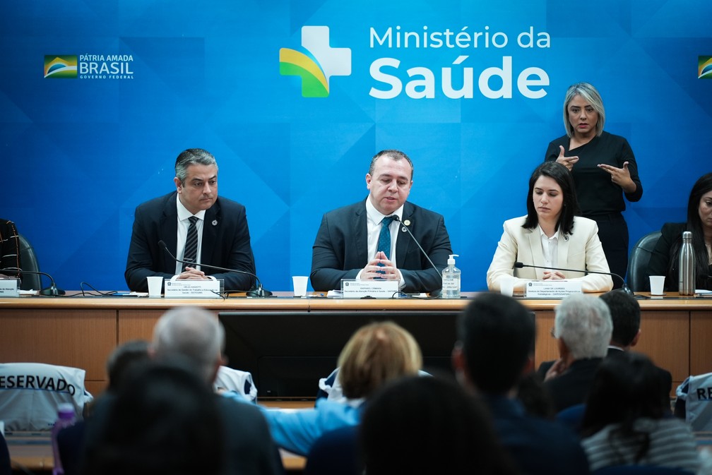 Audiência pública do Ministério da Saúde discute cartilha que ignora abortamento legal. — Foto: Ministério da Saúde/Divulgação