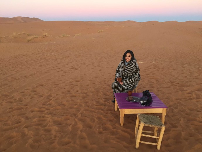 Suellem Morimoto no deserto (Foto: Arquivo Pessoal)
