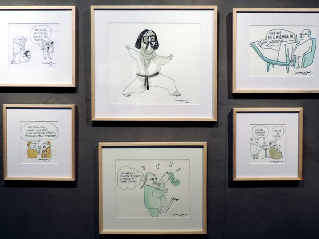 Exposição mostra trabalhos diversos do cartunista André Dahmer Goiânia Goiás (Foto: Divulgação/Plus Galeria)