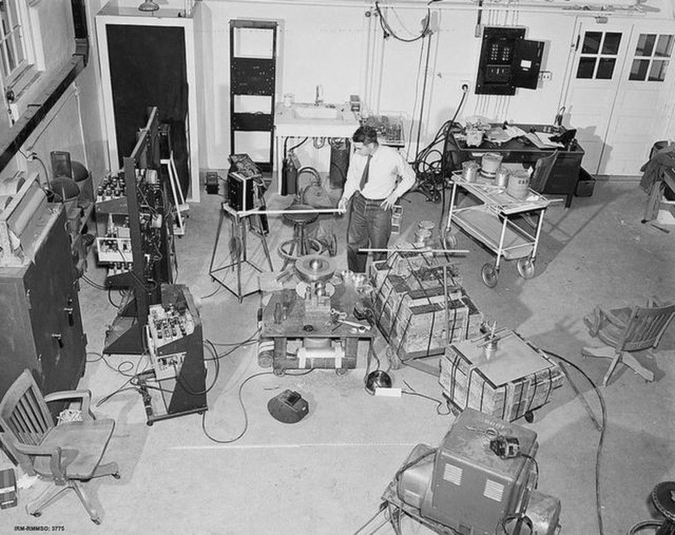 Esta é uma reprodução da sala na qual Stolin realizou seu experimento — Foto: Los Álamos National Laboratory via BBC