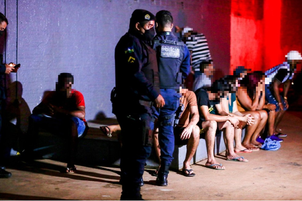 Ação de fiscalização de cumprimento do decreto de distanciamento social em Porto Velho — Foto: Governo de Rondônia/Divulgação