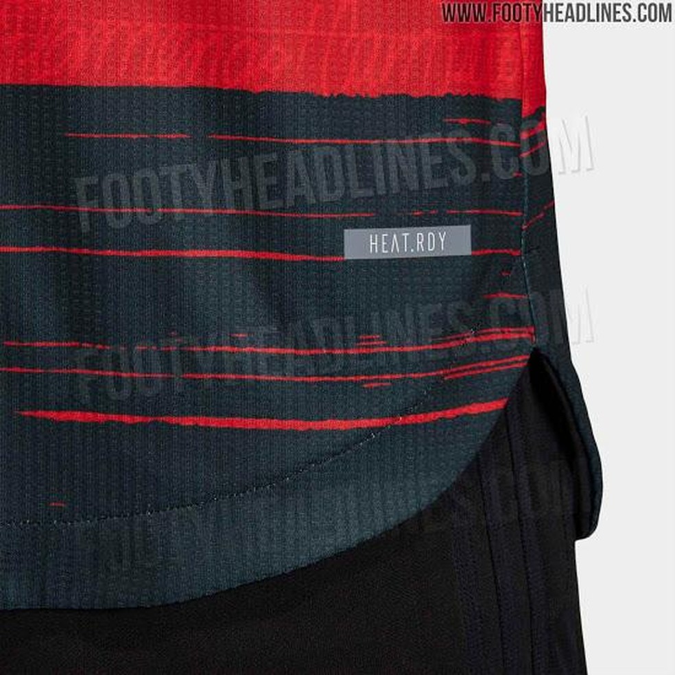 Detalhes da nova camisa do Flamengo — Foto: Reprodução / Footy Head Lines