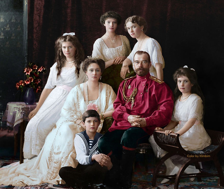 Família de Nicolau II da Rússia, em 1914 (Foto: Reprodução)