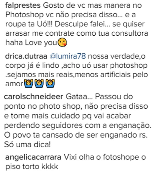 Graciele Lacerda recebe acusações de uso de Photoshop (Foto: Reprodução/Instagram)