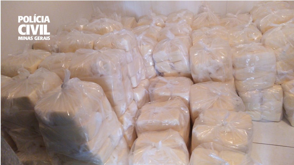 Aproximadamente 23 mil quilos de queijo foram apreendidos.  — Foto: Polícia Civil de Minas Gerais