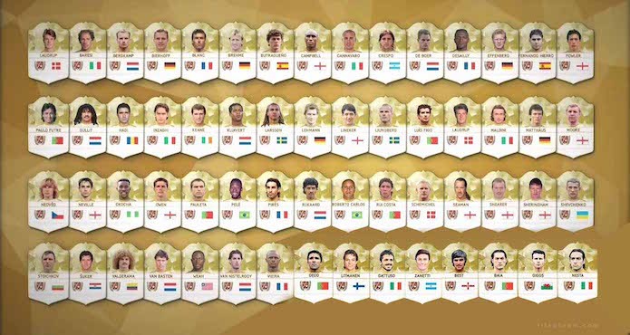Lista completa de Fifa 17 tem nomes como Pelé, Roberto Carlos e Van Basten (Foto: Divulgação/EA Sports)
