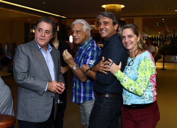 Tony Ramos, Antônio Fagundes, Alexandre Borges e Carla Camurati (Foto: Raphael Mesquita/Foto Rio News)