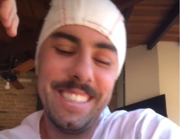 João Vitor Mercuri se recupera de cirurgia para a retirada de tumor no cérebro (Foto: Reprodução/Instagram)