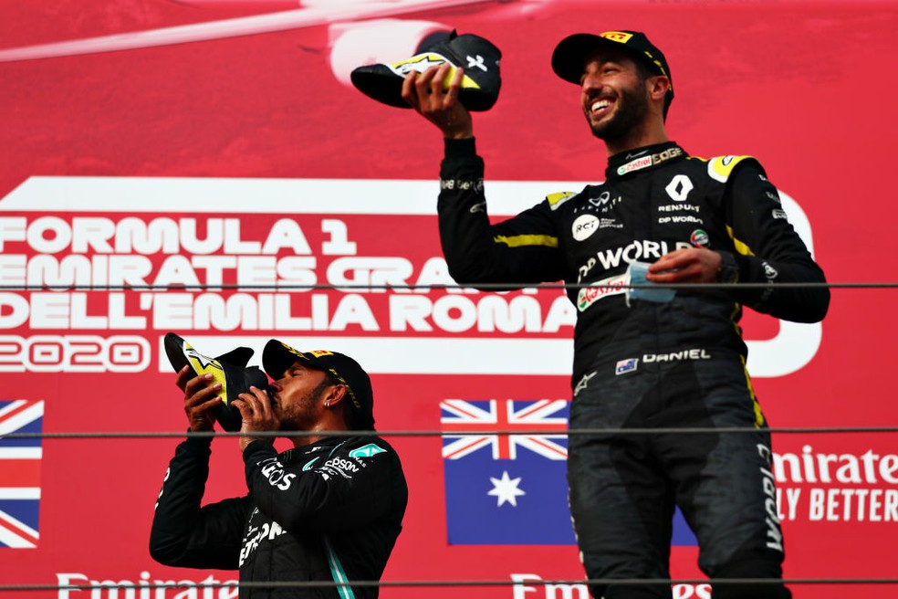 Com dois pódios, Daniel Ricciardo liderou evolução da Renault em 2020 — Foto: Dan Istitene - Formula 1/Formula 1 via Getty Images