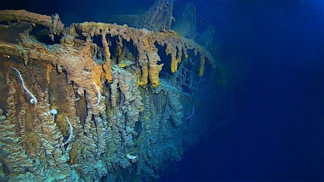 Exploradores descobriram que algumas partes do Titanic estão desaparecendo (Foto: ATLANTIC PRODUCTIONS/BBC)