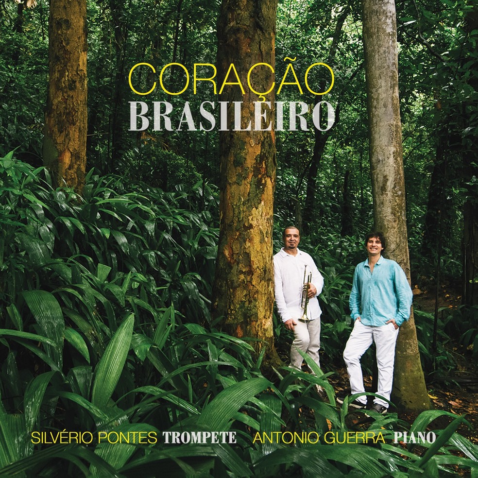 Capa do álbum 'Coração brasileiro', do trompetista Silvério Pontes e do pianista Antonio Guerra — Foto: Divulgação / Kuarup