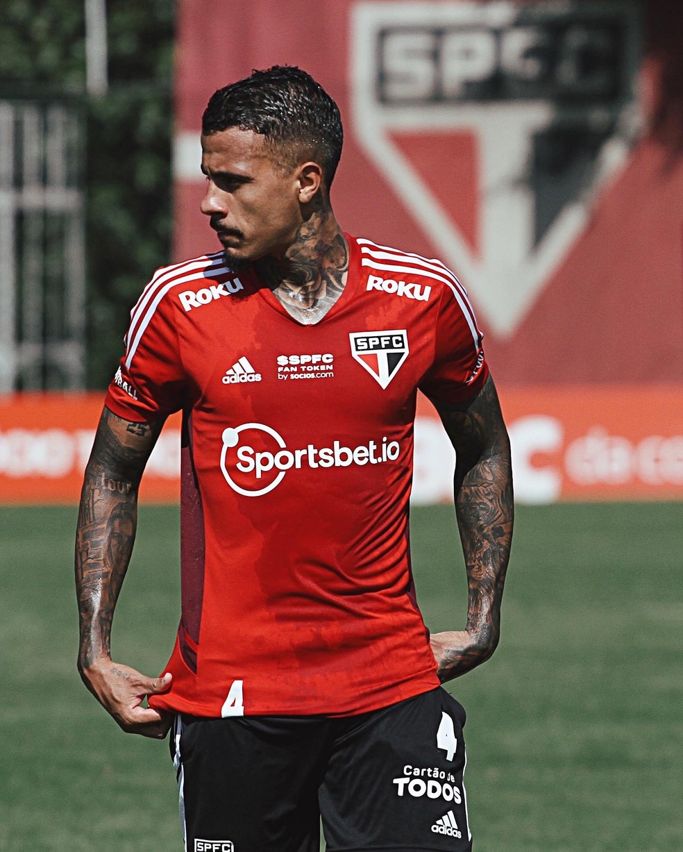 Diego Costa em treino do São Paulo — Foto: São Paulo FC