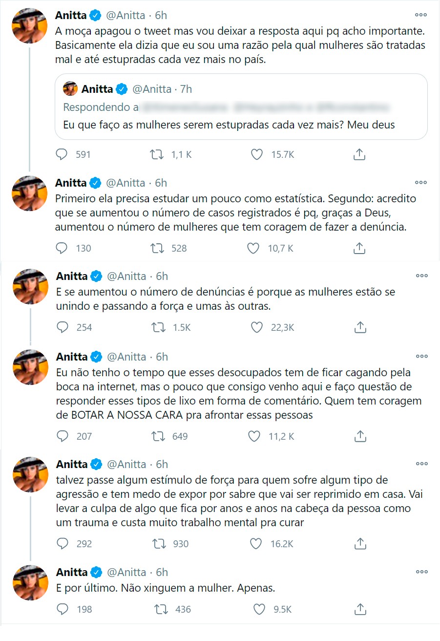 Anitta discursa em defesa das mulheres (Foto: Reprodução/Twitter)