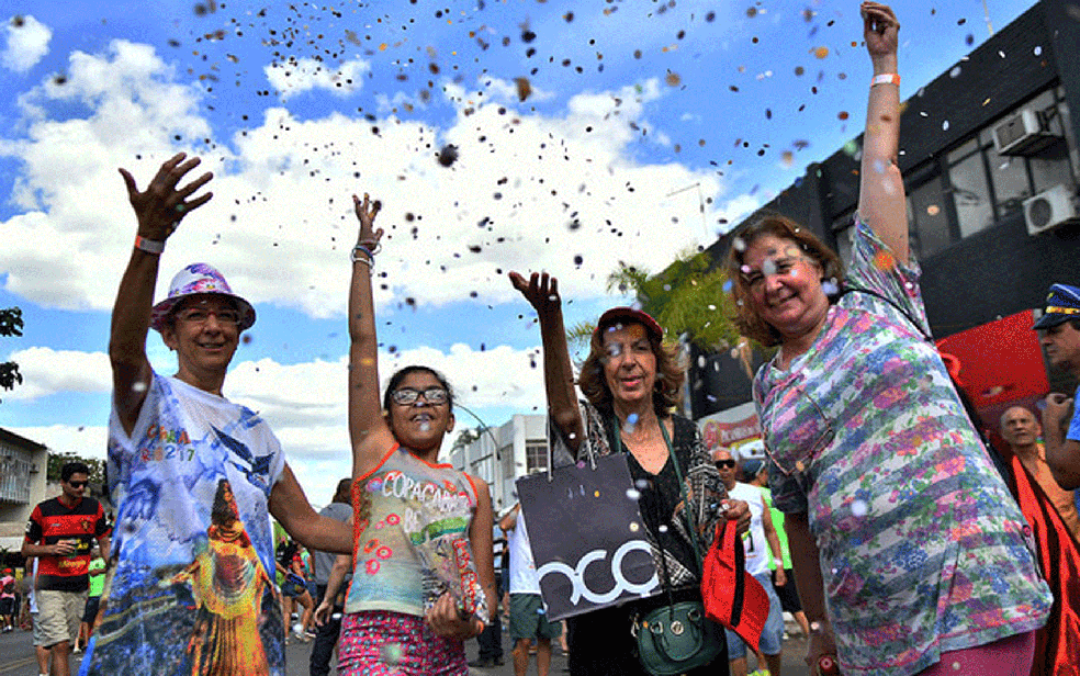 Foliões se divertiram com o Pacotão, na região central de Brasília nesta terça-feira (13) (Foto: Andre Borges/Agência Brasília)