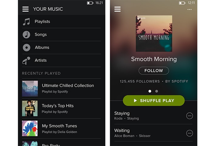 Spotify adiciona recurso de Suas Músicas para usuários de WP