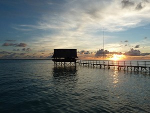 República de Kiribati é um país formado por um conjunto de pequenas ilhas no Oceano Pacífico (Foto: Ricardo Rodrigues/VC no G1)