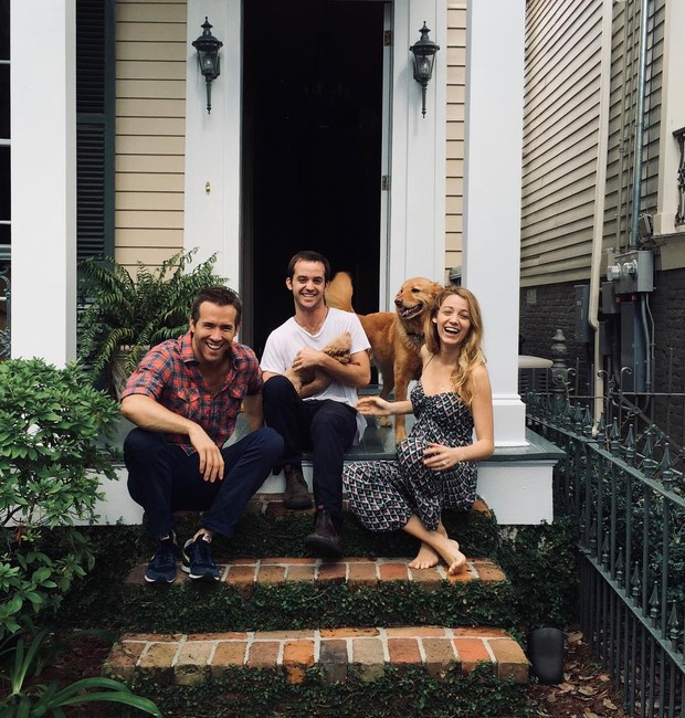 Ryan Reynolds, Korey Richey e Blake Lively (Foto: Reprodução/Instagram)