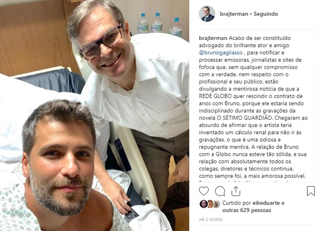 Bruno Gagliasso e o advogado Ricardo Brajterman (Foto: Reprodução/Instagram)