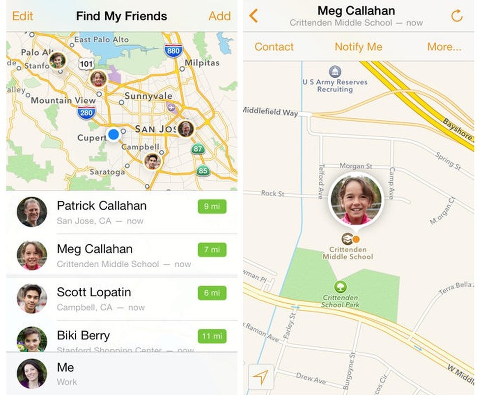 Buscar Meus amigos ajuda a encontrar e ser encontrado — Foto: Divulgação/Apple