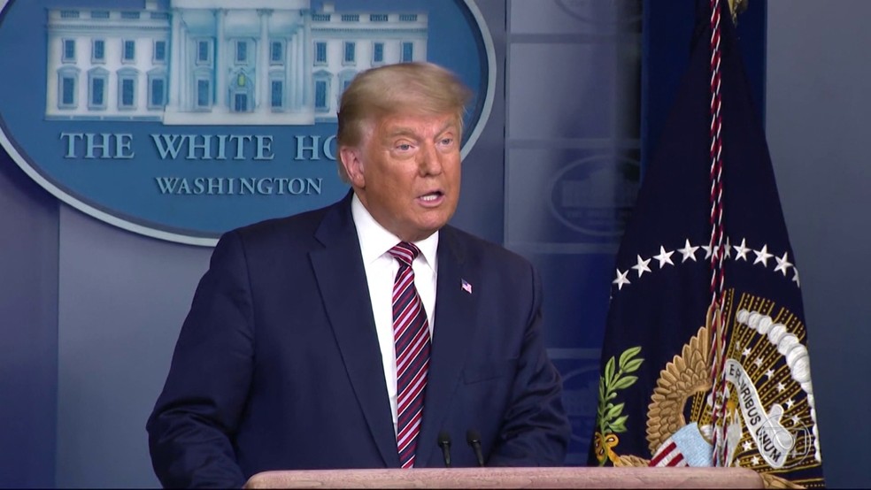 Donald Trump — Foto: Jornal Nacional/ Reprodução