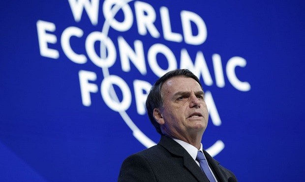 O presidente Jair Bolsonaro no Fórum Econômico de Davos, em 2019 (Foto: Alan Santos/PR)