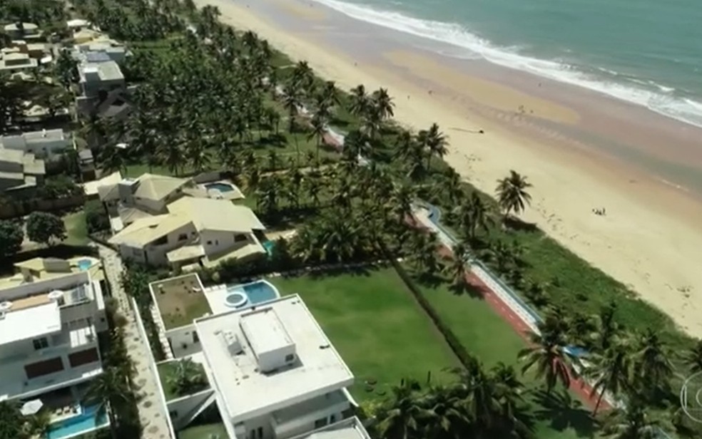 Segundo MP, Afipe adquiriu casa de praia na Bahia por R$ 3 milhões  — Foto: Reprodução/Fantástico