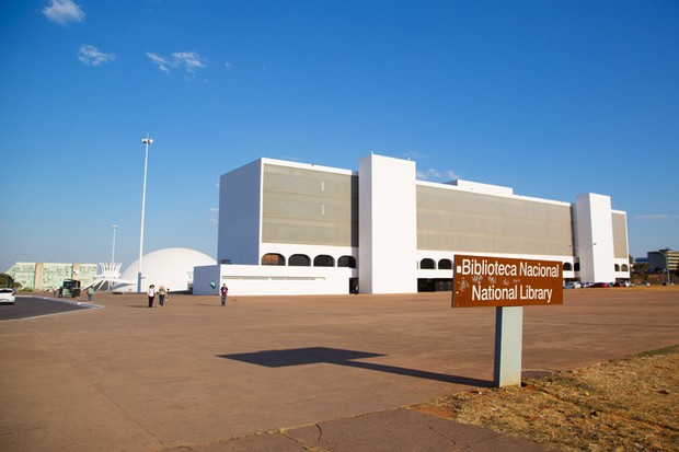 The National Library of Brasília  Leonel de Moura Brizola is a Brazilian library, located in the city of Brasília, in the Federal District.Brasilia, Federal District, Brazil. September 4, 2018. (Foto: Getty Images)