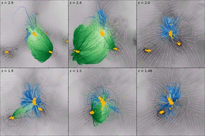 Simulações feitas pelos astrofísicos de Northwestern (Foto: Universidade de Northwestern)