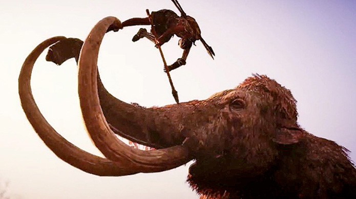 Missões extras na edição de colecionador de Far Cry Primal permitem controlar um mamute (Foto: Reprodução/Eurogamer)
