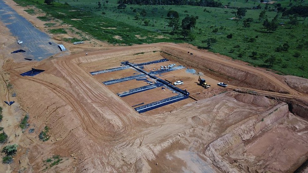 Obras do aterro sanitário de Jaru — Foto: Divulgação/Prefeitura de Jaru