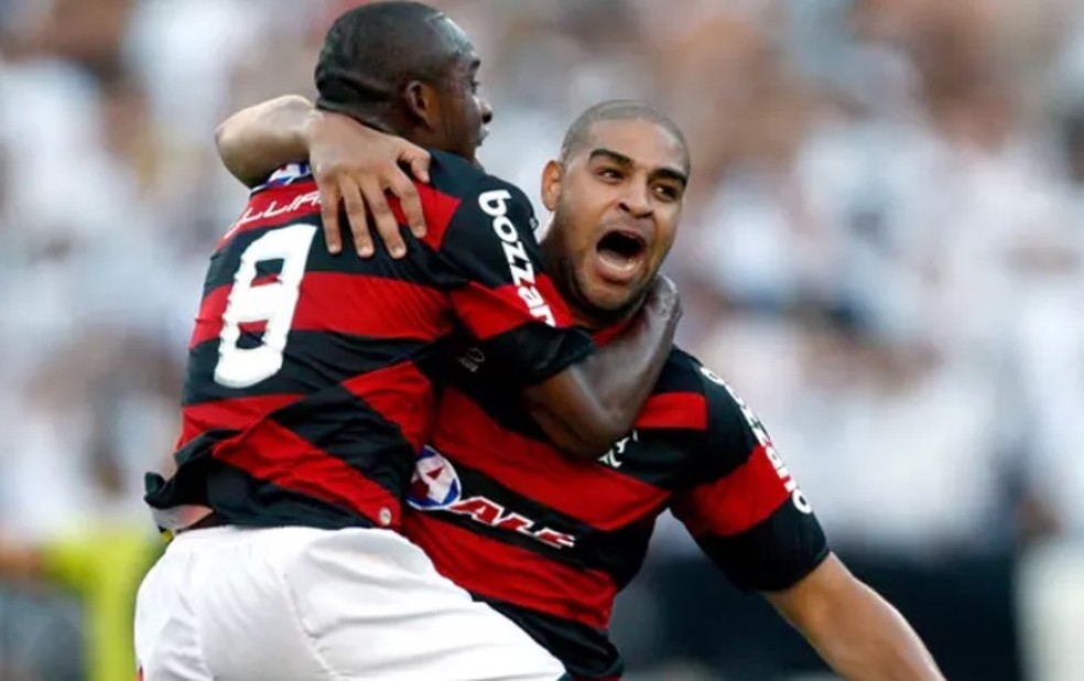 Willians e Adriano nos tempos de Flamengo — Foto: Divulgação