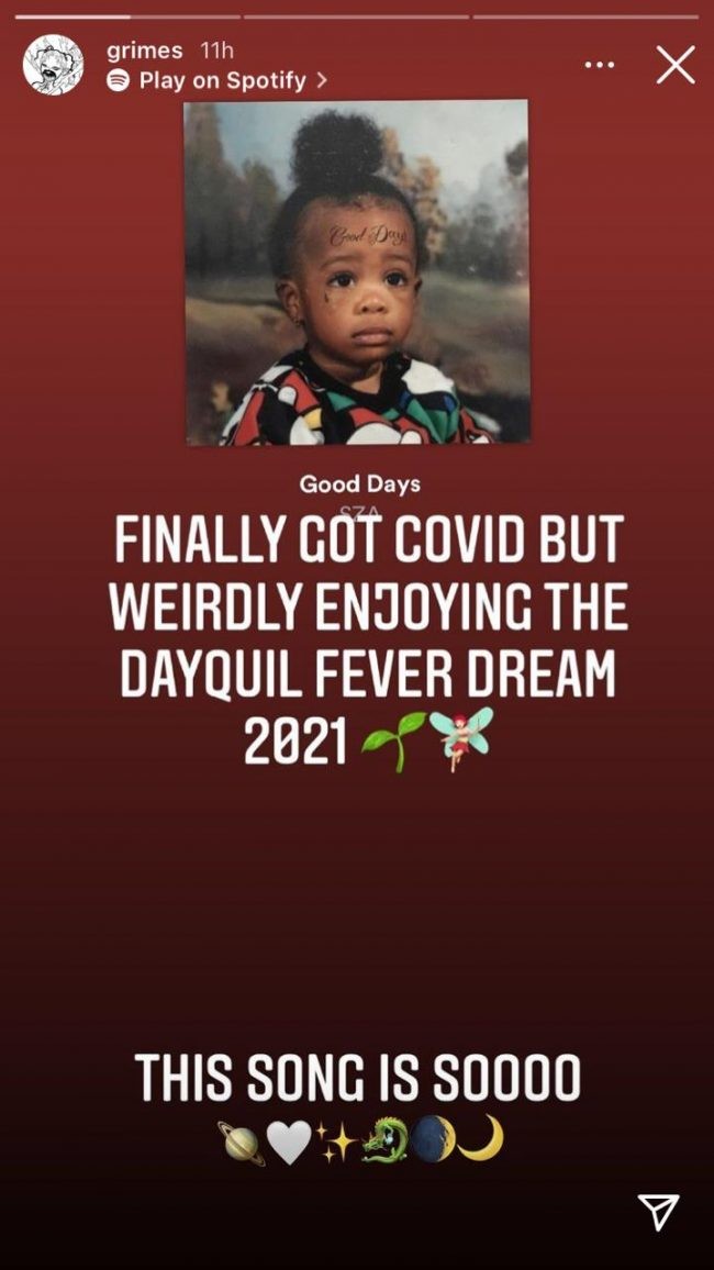 Grimes revelou que pegou Covid-19 (Foto: Reprodução / Instagram)