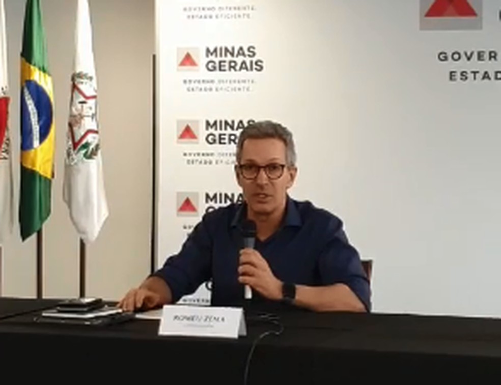 Governador de Minas Gerais, Romeu Zema (Novo), fala sobre o enfrentamento ao novo coronavírus — Foto: Reprodução/Facebook