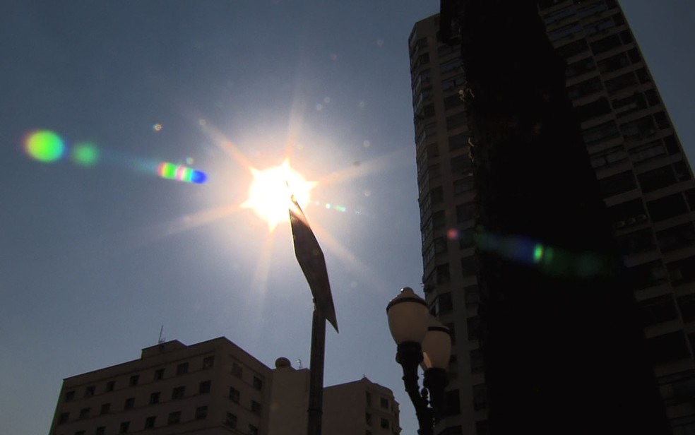 Tarde em Campinas com sol e temperaturas altas em pleno inverno — Foto: Reprodução/EPTV