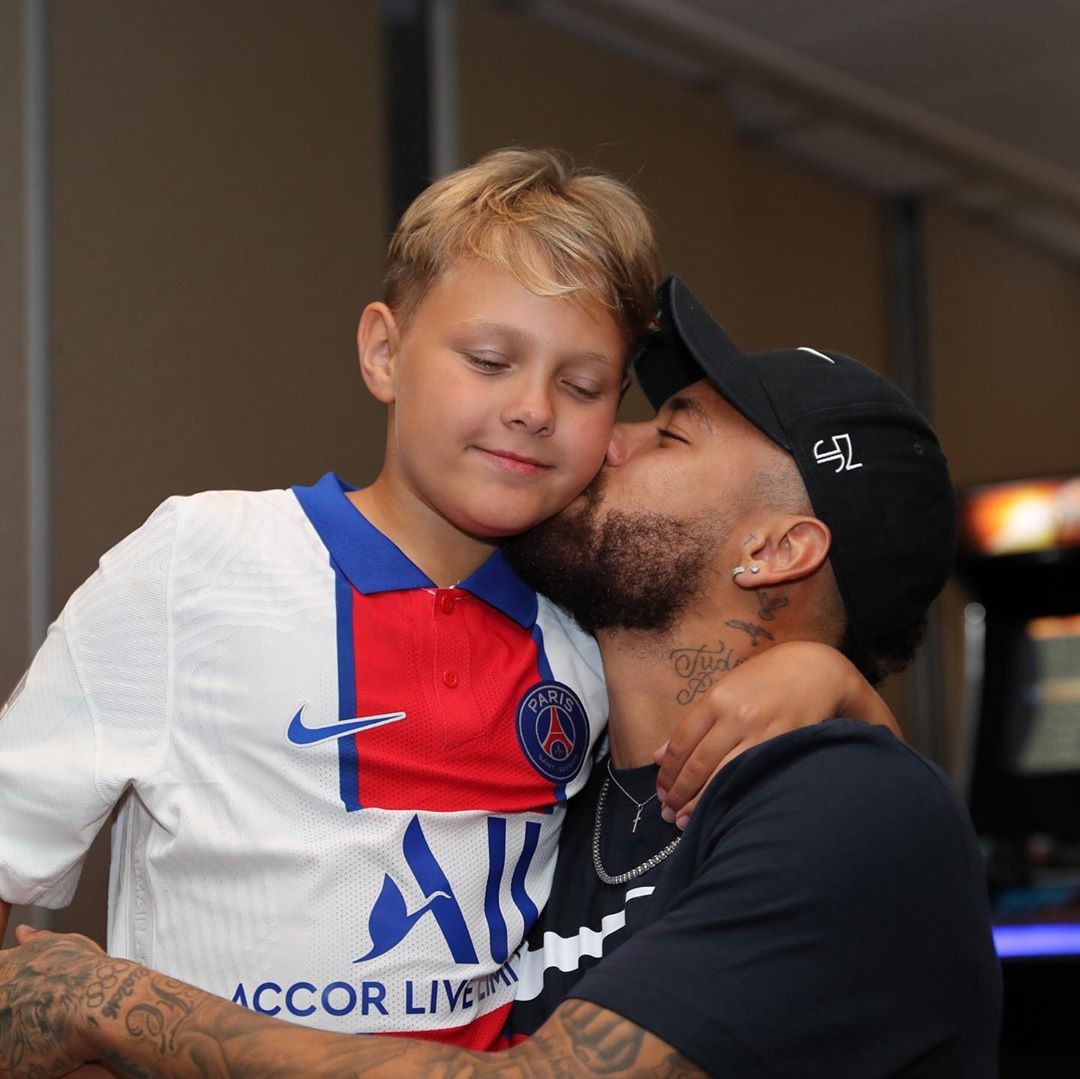 Neymar e Davi Lucca (Foto: Reprodução Instagram)