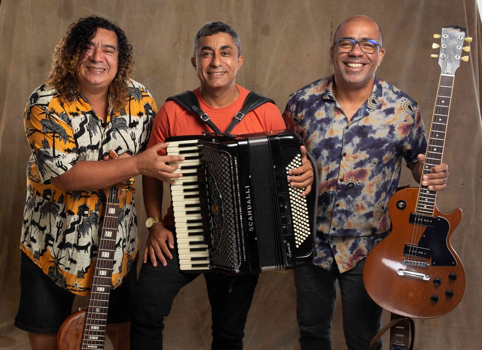 Candeeiro Jazz é formado por Sérgio Groove, Zé Hilton e Jubileu Filho — Foto: Divulgação